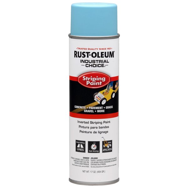 Rust-Oleum Industrial Choice Striping Paint, 18 oz, Blue, Solvent -Based 1627838